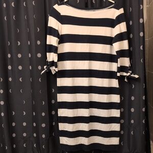 Ralph Lauren Navy and Cream Striped Dress